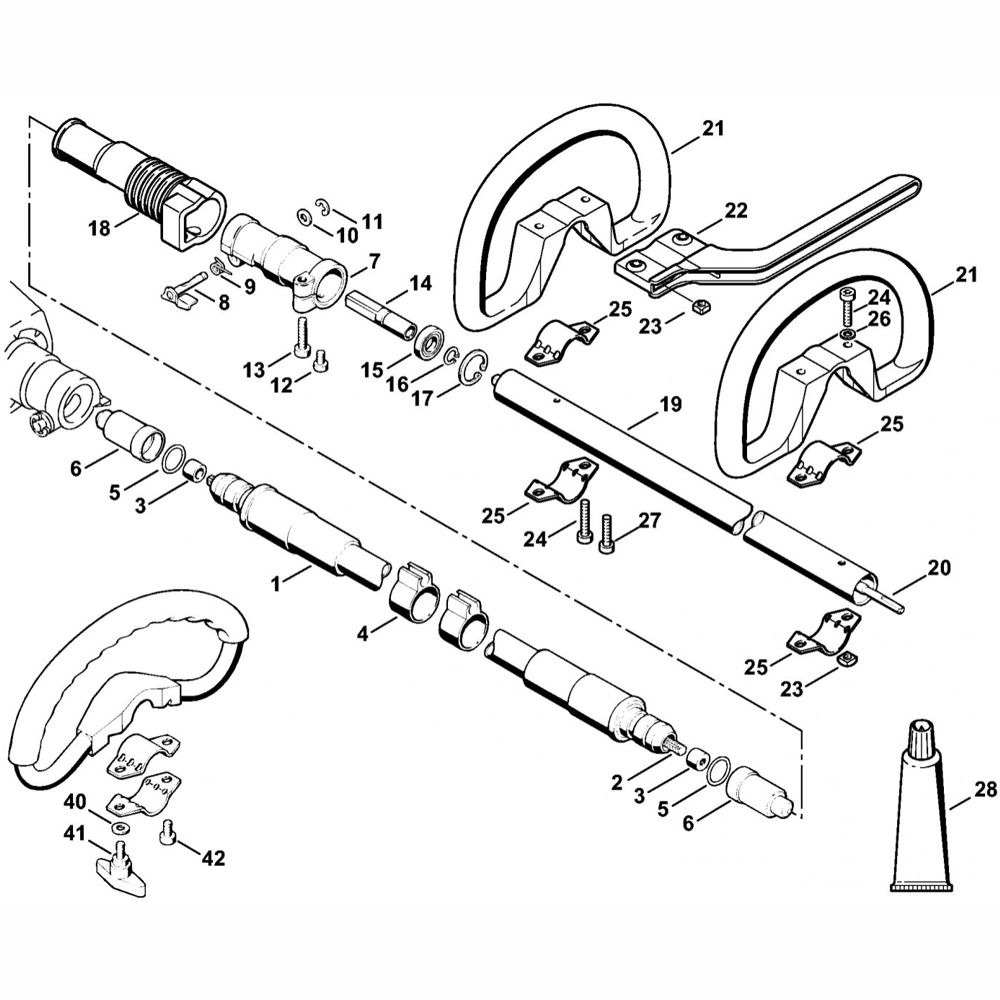 Sơ đồ Trục & Tay cầm vòng cho Stihl FR108
