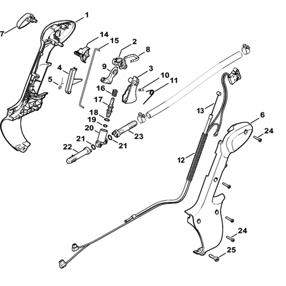 Sơ đồ Tay cầm điều khiển cho Stihl SR200-D 2 sr200d 10