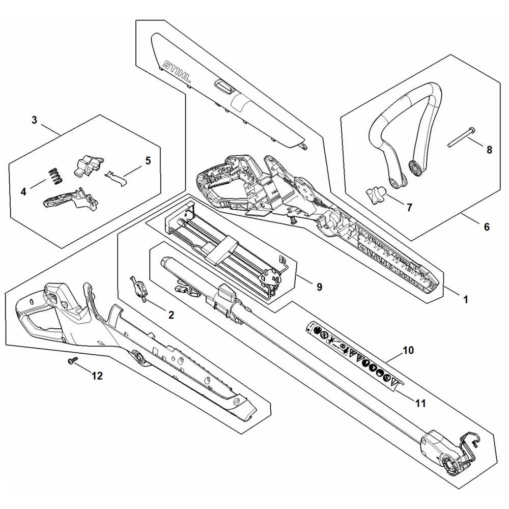 Sơ đồ Vỏ tay cầm cho Stihl FSA30