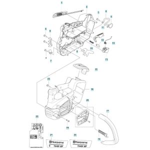 Sơ đồ Khung gầm Husqvarna T542i XP