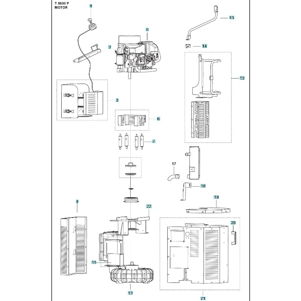 Sơ đồ Lắp ráp động cơ cho T8600 2 t8600 propane motor