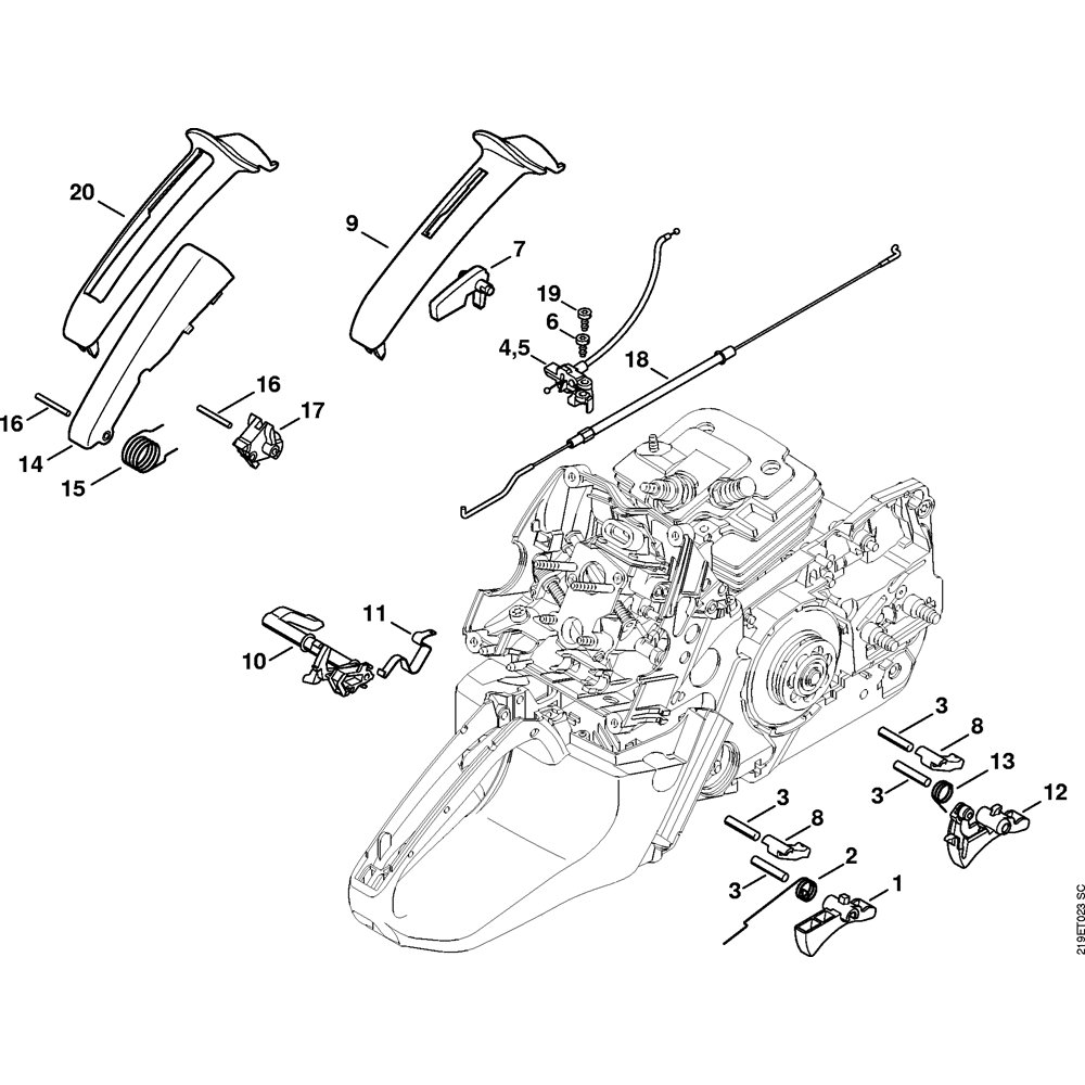 throttle control assembly ms441 ms441c