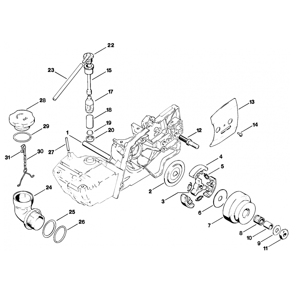 Sơ đồ Bộ ly hợp & ròng rọc Stihl TS08 2 ts08 clutch v belt pulley