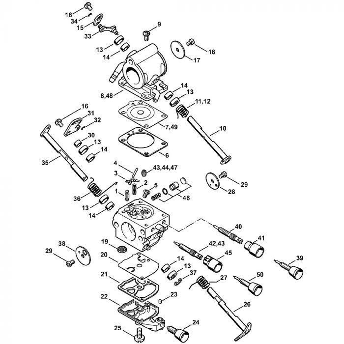 Sơ đồ Lắp ráp Zama Carb cho Stihl TS410