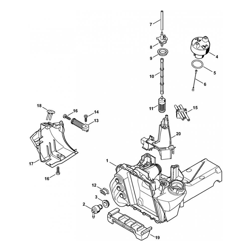 Sơ đồ Vỏ máy cắt đĩa Stihl