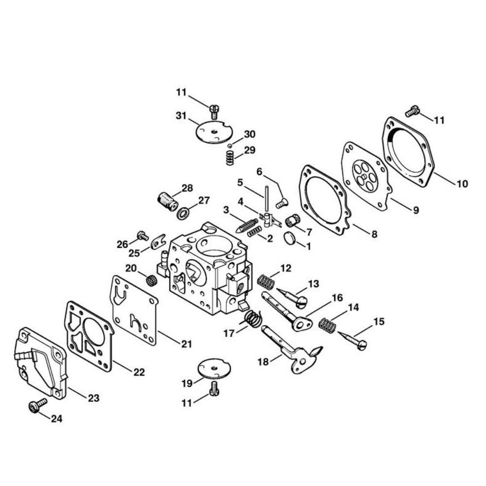 Sơ đồ Bộ chế hòa khí HS-212 cho Stihl TS760 3 ts760 carburetor hs212 assy
