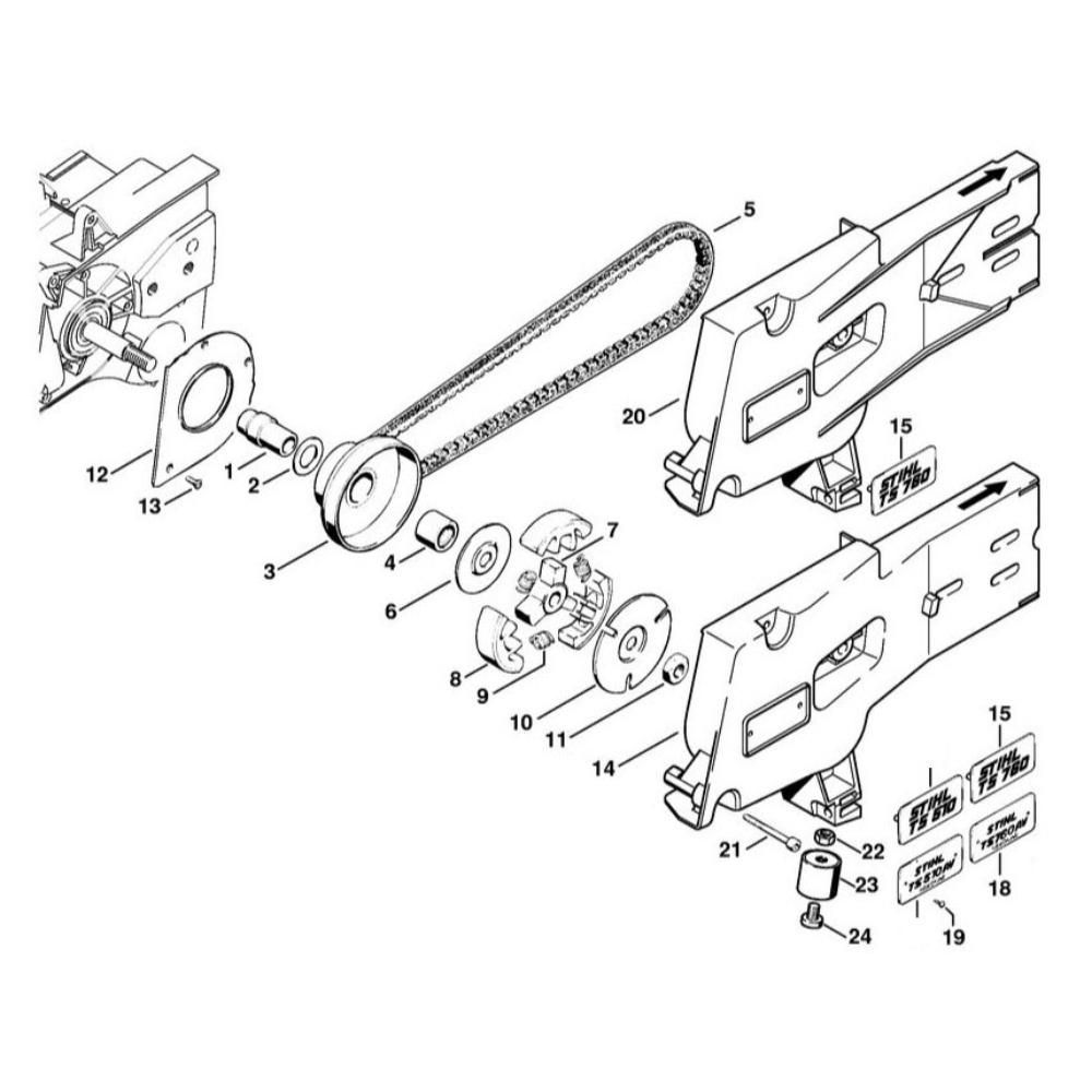 ts760 coupling cast arm assy