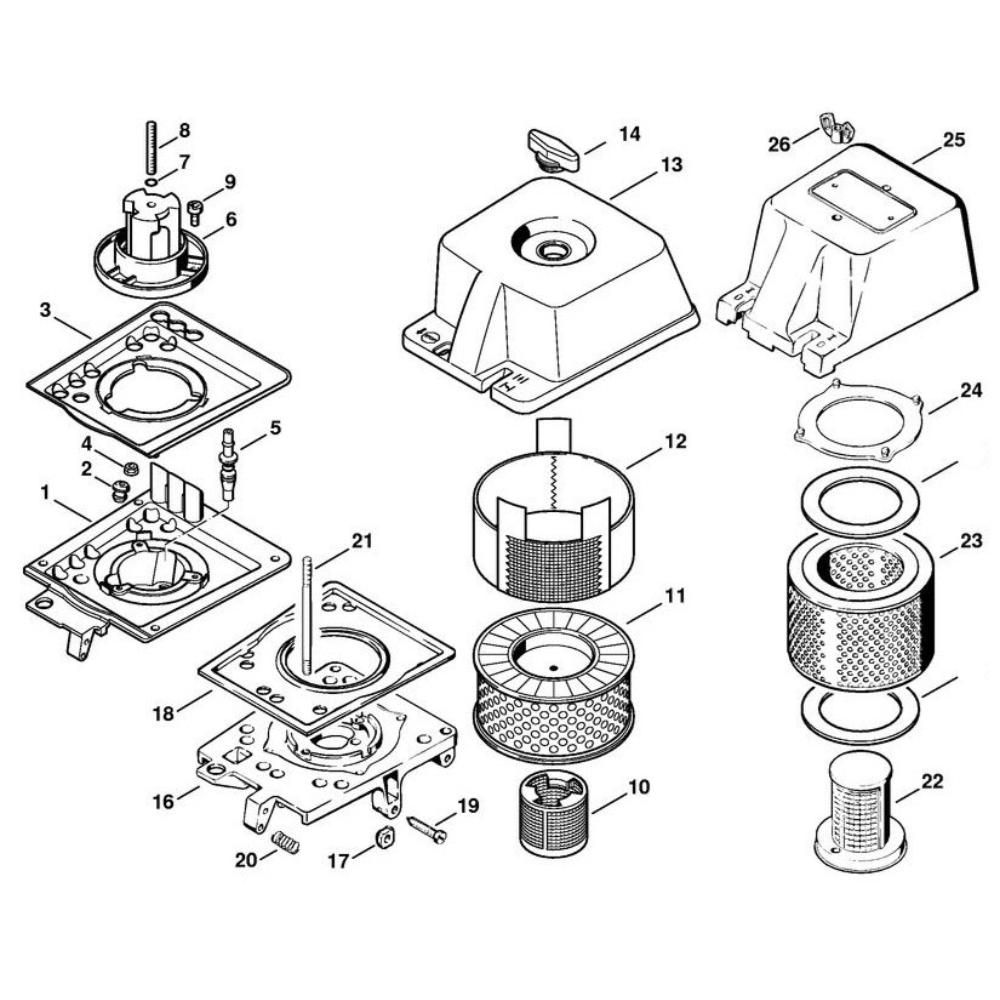 Sơ đồ Cáp ga cho Stihl TS760 3 ts760 filter housing air filter assy