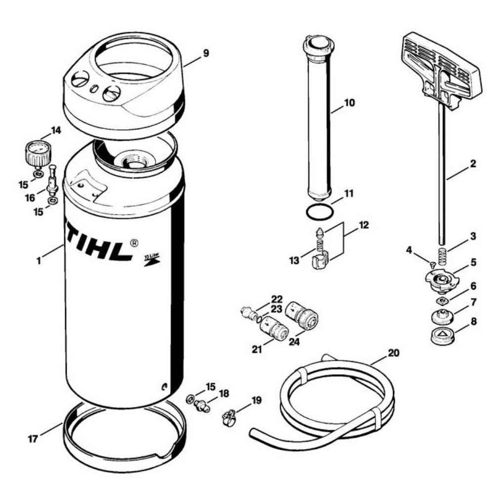 ts760 pressurized water tank 2396 assy