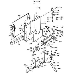 Sơ đồ Lắp ráp tay cầm cho máy cưa DeWalt