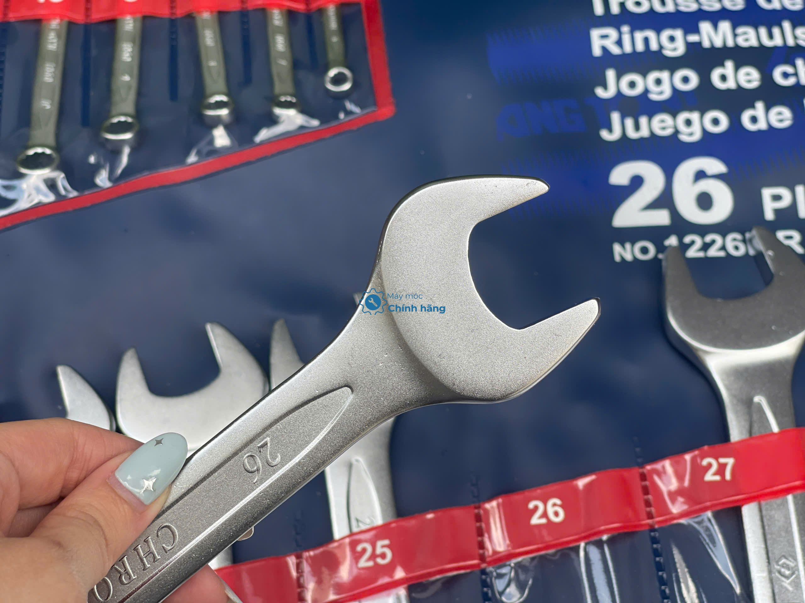 Bộ vòng miệng 26 cái hệ mét Kingtony 1226MR 6 - 32mm 15 Chất liệu thép Cr-V của cờ lê KingTony 1226mr
