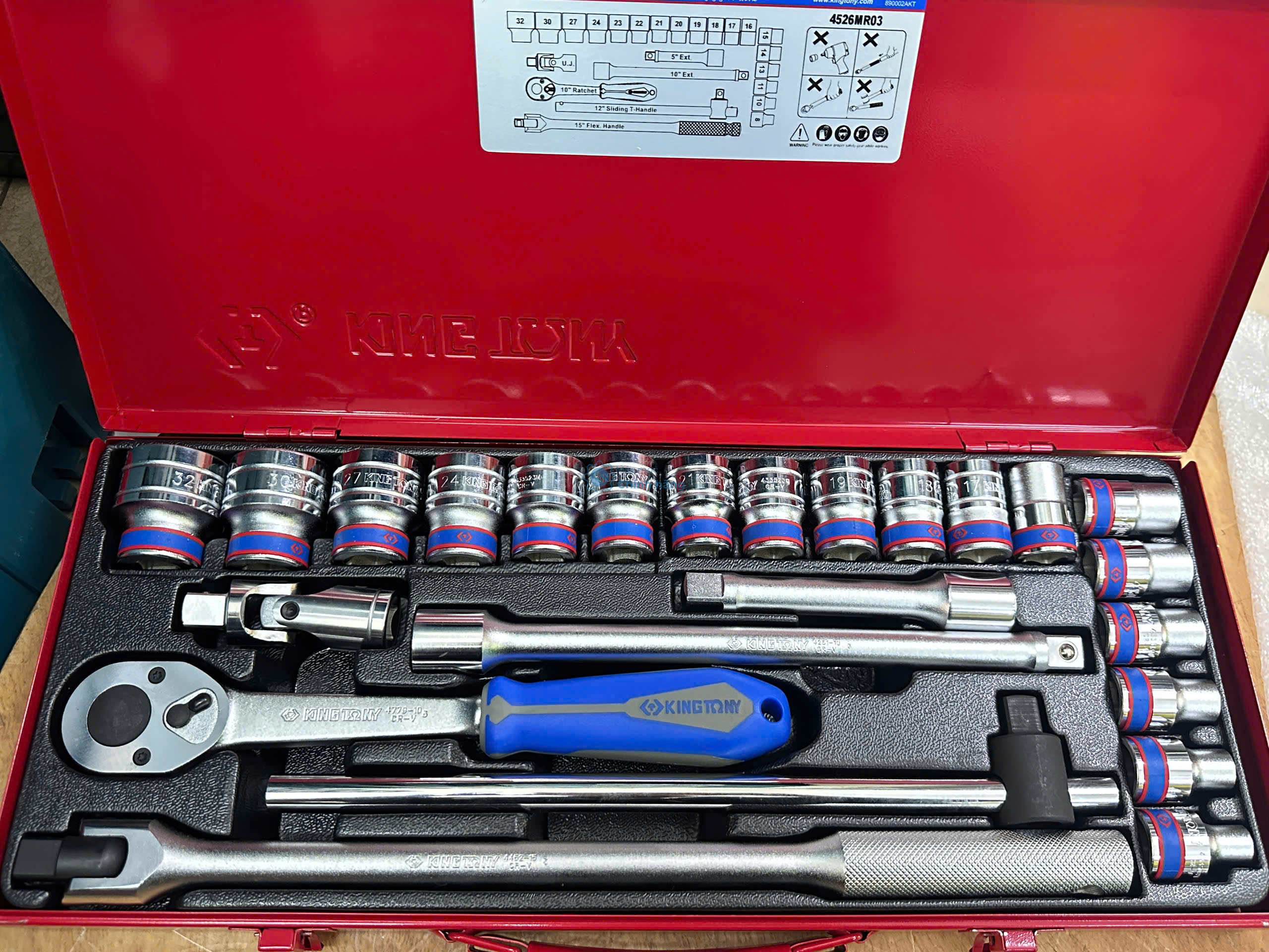 Bộ 24 chi tiết Kingtony 4526MR03 1/2" 14 Hình ảnh thực tế bộ tuýp khẩu KingTony 4526MR03