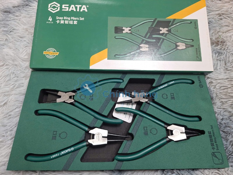 Kìm Mở Phe Ngoài SATA 72001 Chính Hãng 7 Inch 4 Bộ kìm mở phe ngoài SATA 72001 dùng cho sửa chữa cơ khí