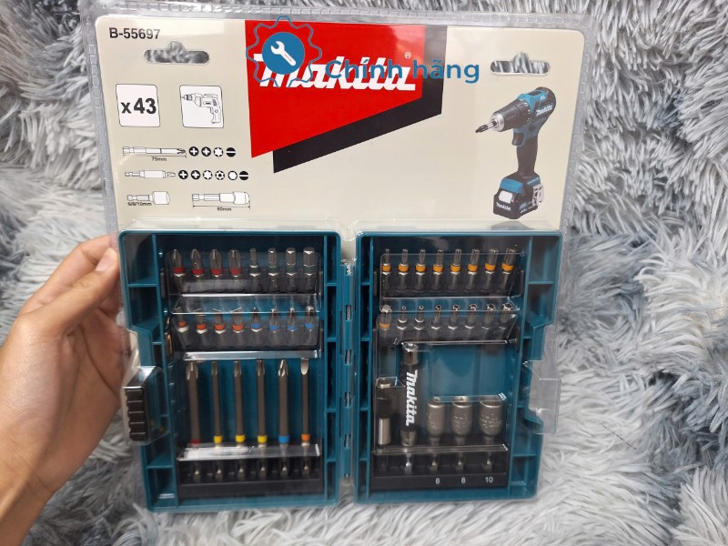 Bộ mũi vít nhiều màu 43 chi tiết Makita B-55697 chính hãng