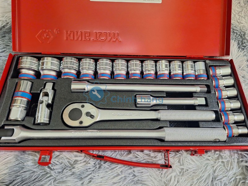 Bộ Tuýp 24 Chi Tiết Hệ Mét Kingtony 4532MR 1/2 Inch 5 Bộ socket Kingtony 4532MR chuẩn 1/2 inch dùng cho garage cơ khí