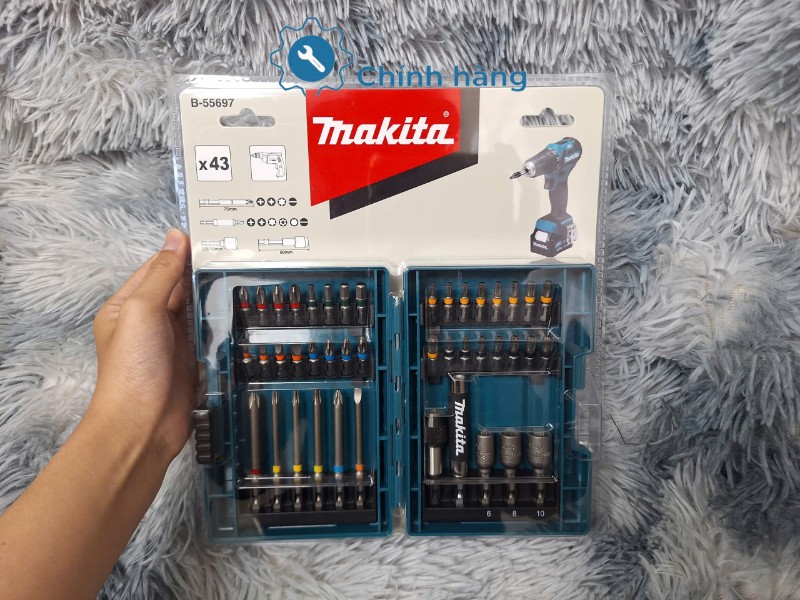 Bộ Mũi Vít Nhiều Màu 43 Chi Tiết Makita B-55697 Chính Hãng