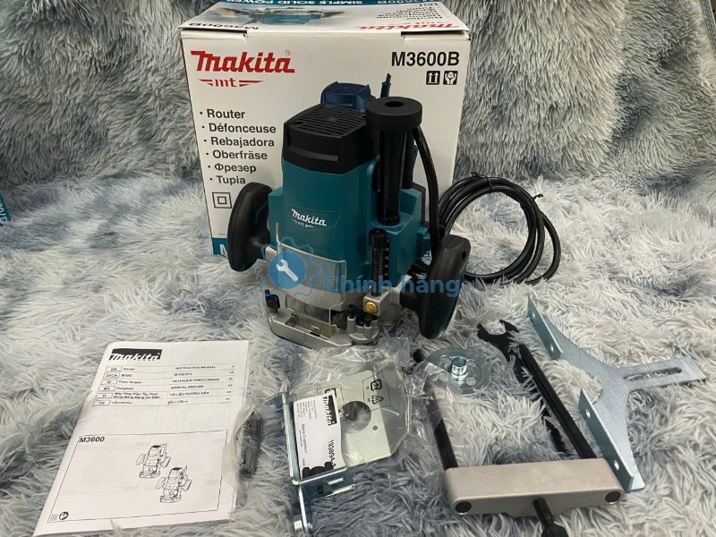 So Sánh Makita M3600B Và Makita M3700B: Chọn Máy Phay Gỗ Hay Máy Đánh Cạnh? 3 Trọn bộ máy phay gỗ Makita M3600B chính hãng