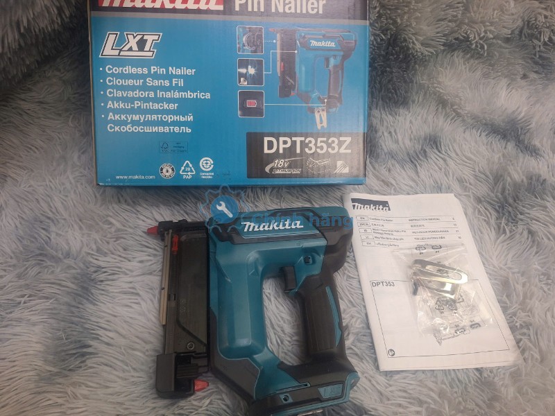 Trọn bộ máy bắn đinh dùng pin Makita DPT353Z chính hãng khi nhận hàng